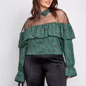 Green off shoulder Blouse